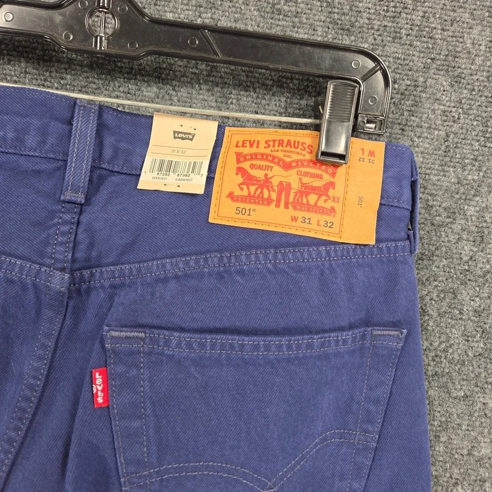 Levi's 501‎ Original Jeans Mens 31x32 Blue 100% Cotton Straight Leg Jeans New
